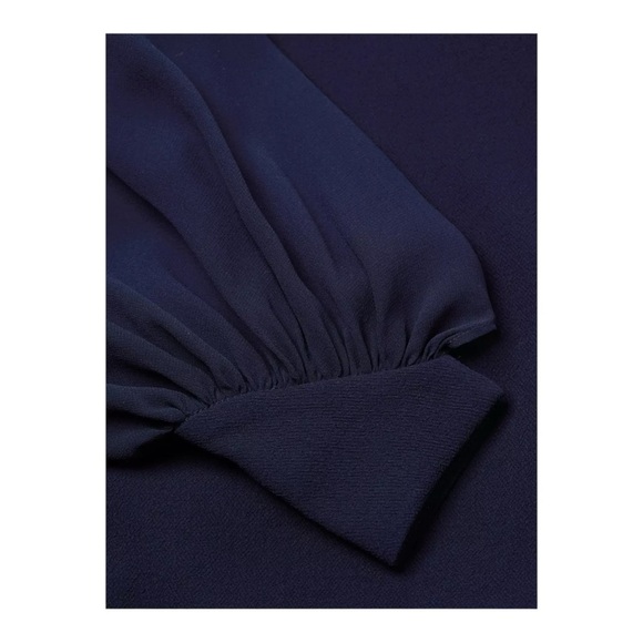 Trina Turk Energized Balloon-Sleeve Dress in Indigo NWT - Picture 8 of 12